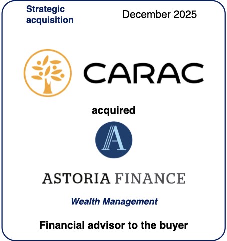 Acquisition d’Astoria Finance par le groupe Carac