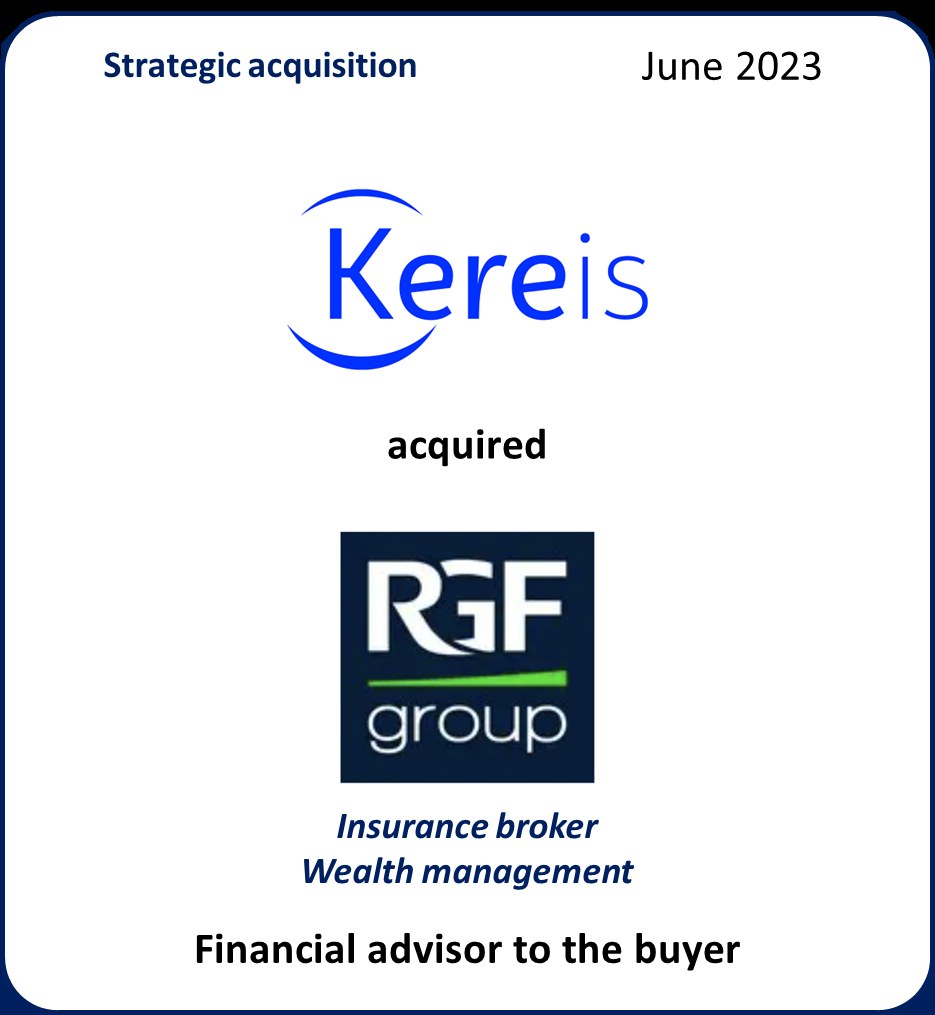 Acquisition de RGF Group par Kereis