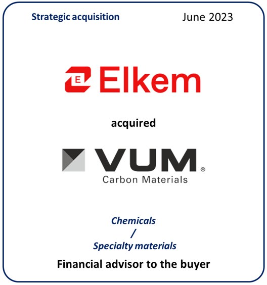 Acquisition de VUM Carbon Materials par Elkem